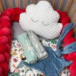 Braided Cot Bumper - Red