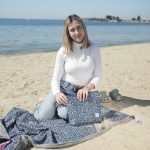 Beach cosmetic bag 'Animal Print Petrol' - Image 2