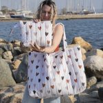 Beach cosmetic bag 'Hearts'