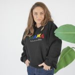 Φούτερ μπλούζα θηλασμού MAMA - Μαύρη - Image 2