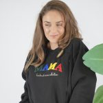 Φούτερ μπλούζα θηλασμού MAMA - Μαύρη - Image 3