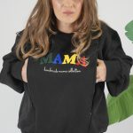 Φούτερ μπλούζα θηλασμού MAMA - Μαύρη - Image 7