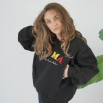 Φούτερ μπλούζα θηλασμού MAMA - Μαύρη - Image 10
