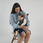 Nursing Dress 'Eat Local' - Dusty Blue - Image 6