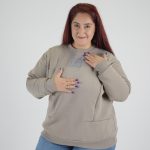 Nursing Sweatshirt 'Eat Local' - Beige - Image 3