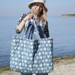 Beach Bag 'Petrol Hearts'