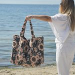 Beach bag 'Blue Sunflower'