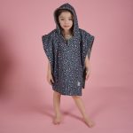 Beach poncho 'Animal Print Petrol'