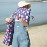 Beach cosmetic bag 'Blue Strawberries'