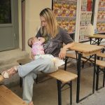 T-shirt θηλασμού 'Motherhood' - Γκρι Σκούρο
