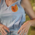 Sleeveless nursing blouse - Papaya (Light Blue) - Image 2