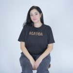 Nursing T-shirt 'MAMA' - Black & Animal Print - Image 4