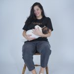 Nursing T-shirt 'MAMA' - Black & Animal Print - Image 6