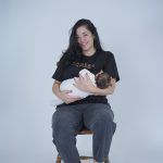 Nursing T-shirt 'MAMA' - Black & Animal Print - Image 7