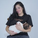 Nursing T-shirt 'MAMA' - Black & Animal Print - Image 8