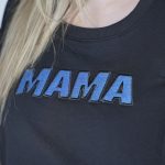 Φούτερ μπλούζα θηλασμού Μαύρο & Denim- MAMA - Image 4