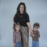 Nursing T-shirt 'MAMA' - Black & Animal Print - Image 14
