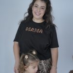 Nursing T-shirt 'MAMA' - Black & Animal Print - Image 16
