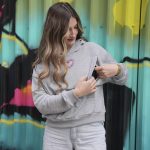 Φούτερ μπλούζα θηλασμού γκρι - Handmade Mama Collection - Image 2