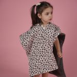 Beach poncho 'Pink Animal Print'