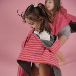 Beach poncho 'Rosy Stripes' - Image 4