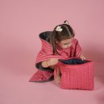 Beach poncho 'Rosy Stripes' - Image 14