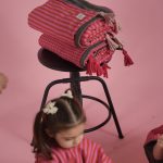 Beach towel 'Rosy Stripes'