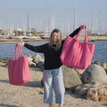 Beach bag 'Rosy Check' - Image 7