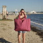 Τσάντα θαλάσσης Berry Stripes - Image 3