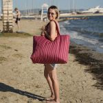 Τσάντα θαλάσσης Berry Stripes - Image 6